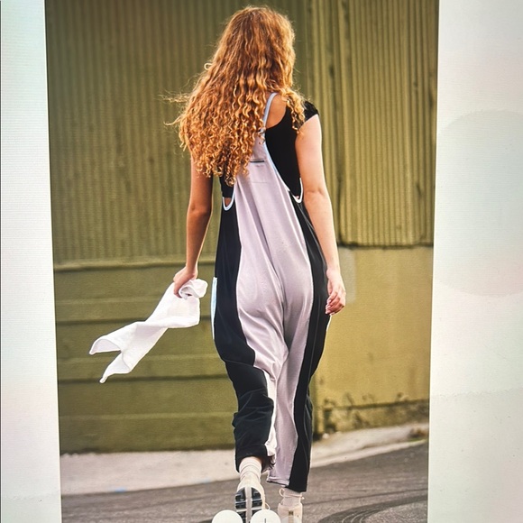 Free People Hot Shot Onesie- Rainbow Combo / Colorblock Jumpsuit - Picture 2 of 10
